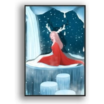 IDEA4WALL Framed Canvas Wall Art for Living Room, Bedroom Flow in The Dream Canvas Prints for Modern Home Decoration Ready to Hang