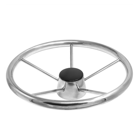 Marine Steering Wheel With Black Foam Grip 13-1/2 " Stainless Steel For Yacht Boat Accessories ,Easy Installation
