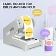thumbnail image 7 of GUERMOK Thermal Shipping Label Holder for Rolls & Fan-Fold, Fragile Stickers for Shipping, Label Stand Desktop Printer Holder-Home Office Accessory Sticker Dispenser for Holographic (Gray), 7 of 7