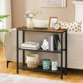 thumbnail image 6 of HOOBRO 29.5" Narrow Console Table with 3-Tier for Hallway and Living Room Rustic Brown and Black BF73XG01, 6 of 10