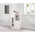 thumbnail image 2 of Pilaster Designs Gremlin Wood Kitchen Storage Pantry Cabinet with Shelf in White, 2 of 7