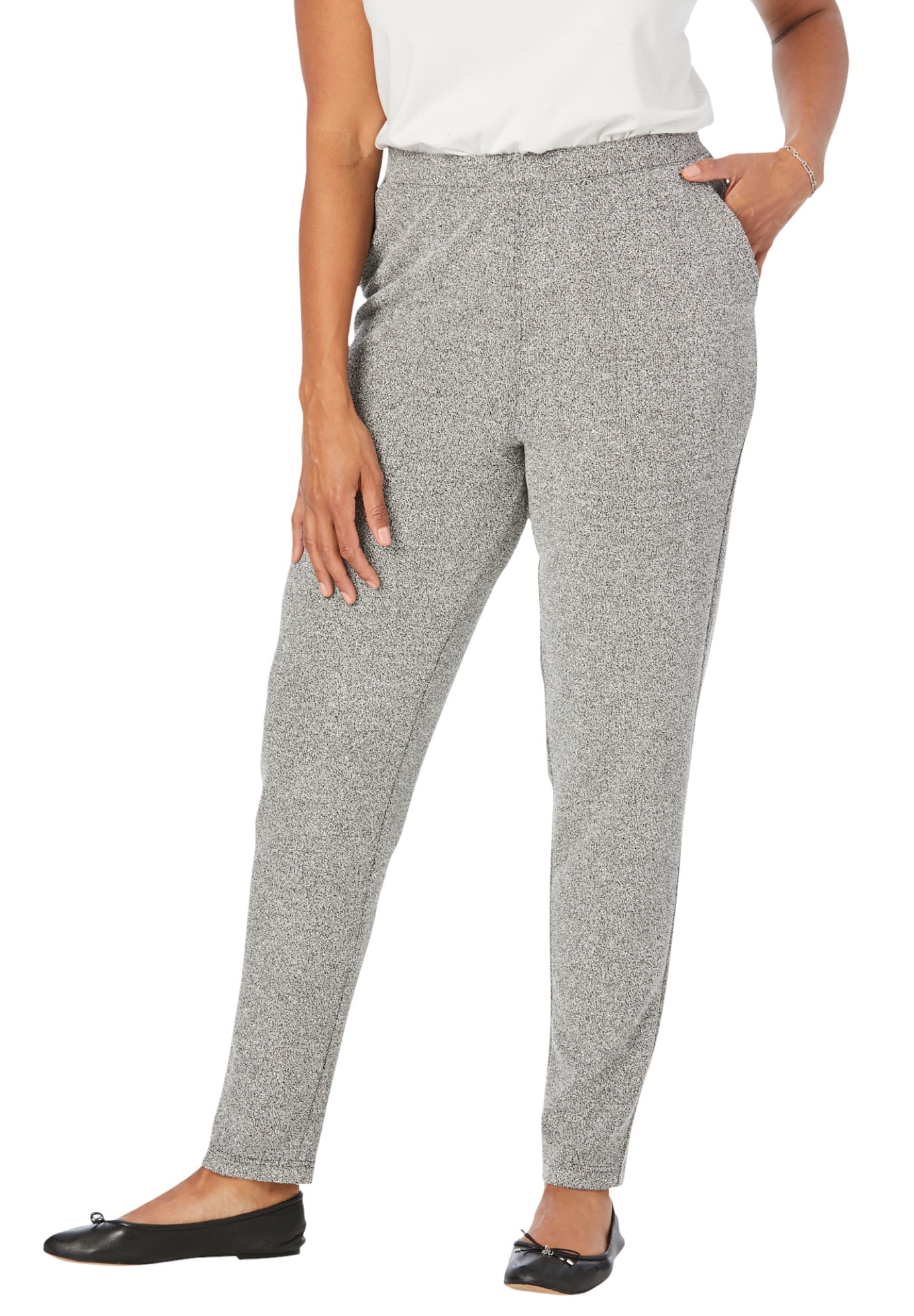 Woman Within Woman Within Women's Plus Size Tall Straight Leg Ponte