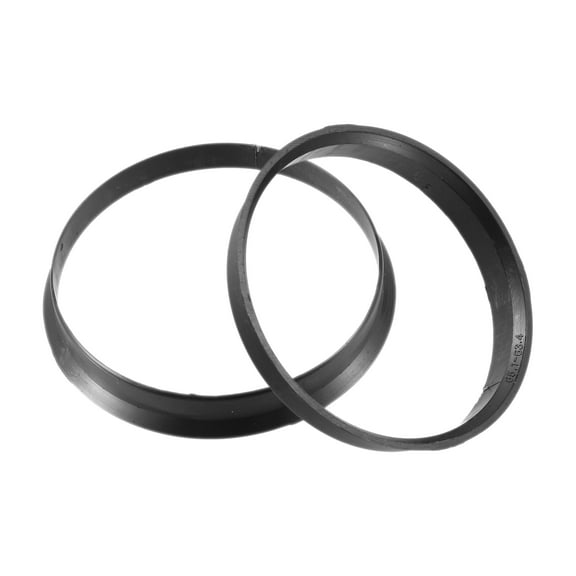 Unique Bargains 2 Pcs 63.4mm to 65.1mm Universal Car Hub Centric Rings Black
