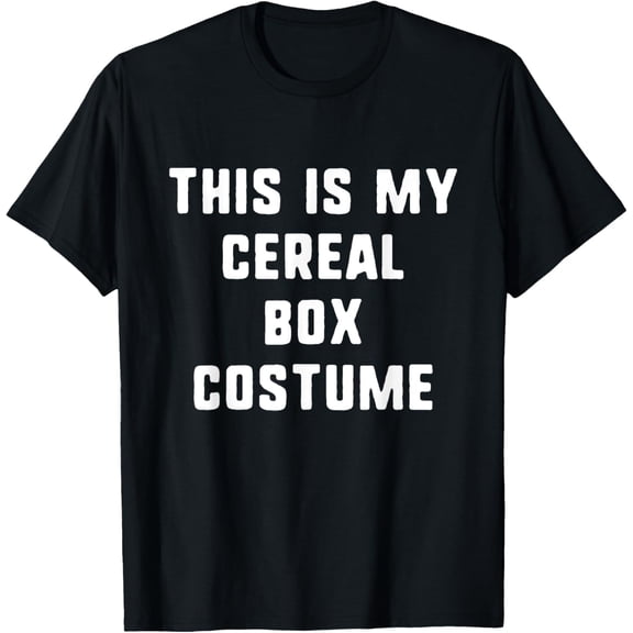 This Is My Cereal Box Halloween Costume Simple Funny T-Shirt