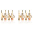 thumbnail image 1 of 8 Pcs Hifi Gold Plated Lockable Speaker Cable Banana Plug Connector Audio Amplifier Speaker Wire Connector, 1 of 2