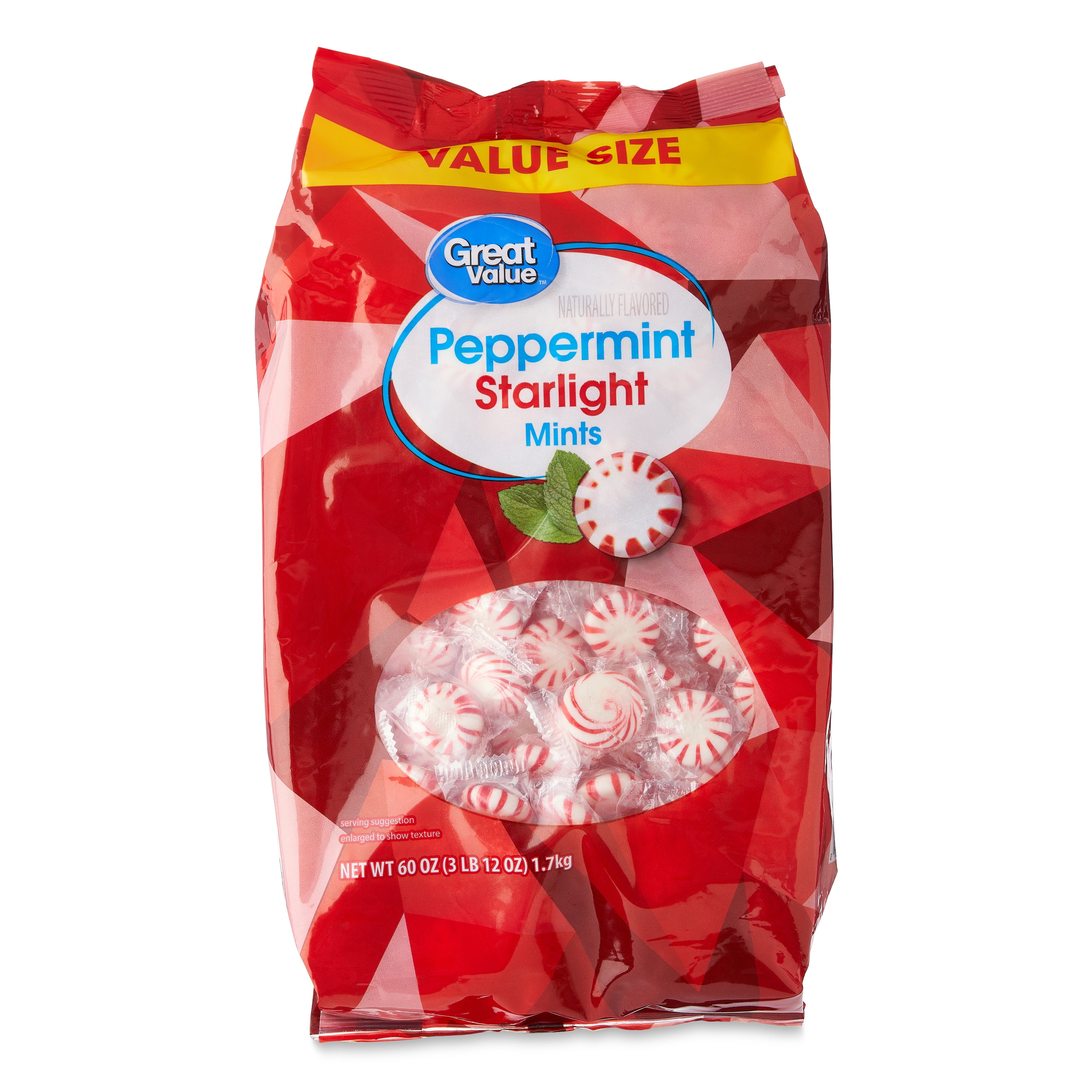 Great Value Peppermint Starlight Mints Hard Candy, 60 oz