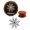 Brown, variant on Printtoo Snowflake Design Round Wooden Rubber Stamp Craft Textile Brown Block-4 Inch