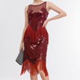 thumbnail image 3 of Oplxuo Women's Luxury Sequins Embroidered Cocktail Dress Vintage Glitter 1920s Flapper Party Sexy Rumba Ballroom Costume, 3 of 3