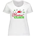 thumbnail image 3 of Inktastic Mama Claus with Christmas Santa Hat and Snowflakes Women's Plus Size T-Shirt, 3 of 5