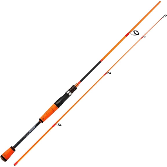 Fishing Pole 24 Ton Carbon Fiber Casting and Spinning Rods - Two Pieces, SuperPolymer Handle Fishing Rod for Bass Fishing