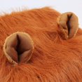 thumbnail image 3 of Disfraz de melena de león para perros y gatos medianos a grandes, ajustable, realista, divertida, peluca de melena de león con orejas, ropa para Halloween, cosplay, fiesta, vacaciones (oscur, 3 of 4