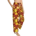 thumbnail image 6 of Salouo Autumn Mosaic Maple Leaves Print Women's Pajama Pants Casual Loose Sweatpants PJs Flowy Pants Drawstring Palazzo for Women Wide Leg Pants Lounge Pajama -Medium, 6 of 8