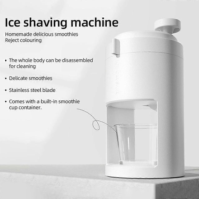 Ice Shaver and Snow Cone Machine Portable Hand Crank Ice Crusher with Free Ice Bowl and Ice Mold Manual Slushy Maker Shaved Ice Maker Machine compatible Snow_Perfect Gift