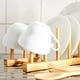 thumbnail image 5 of Estante para platos de madera de bambú versátil, organizador ecológico para gabinetes de cocina para platos, cuencos y tazas; diseño liviano y fácil de limpiar para cocinas compactas, 5 of 6
