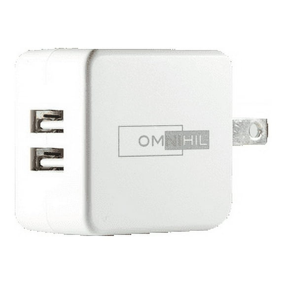 [UL Listed] OMNIHIL 2-Port Wall Charger Compatible with Nebo Big Larry Pro LED Flashlight Charging Base