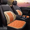 thumbnail image 2 of Cojín lumbar de seda de hielo para coche de verano, cojín lumbar de malla transpirable para masaje, cojín de espalda con cuentas de imitación de jade, asiento de cintura, 2 of 5