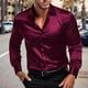 thumbnail image 2 of Camisa de vestir elástica y resistente a las arrugas para hombre: formal, de manga larga, corte ajustado, botones, tejido de poliéster, para ocasiones formales y de negocios., 2 of 7