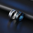 thumbnail image 4 of Anillo de acero inoxidable galvanizado de dos colores para hombre, joyería europea y americana, joyería de moda sencilla, 4 of 6