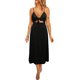 thumbnail image 2 of ABPHQTO Vestido largo con correa de espagueti y nudo de lazo con abertura lateral negra para mujer, 2 of 5