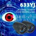 thumbnail image 2 of Wireless Motorcycle Speakers, 5.2 Inch Length & Vibrant OLED Displays, for Weatherproof Music and Call Control(Black,1pair), 2 of 8