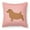 Pink, variant on Norfolk Terrier Checkerboard Blue Fabric Decorative Pillow