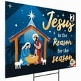 thumbnail image 7 of 2 Pack 24"x18" Jesus is the Reason for the Season Sign, Double Sided Yard Sign With Stakes, Nativity Christmas Decorations for Outdoor (Design 10), 7 of 7