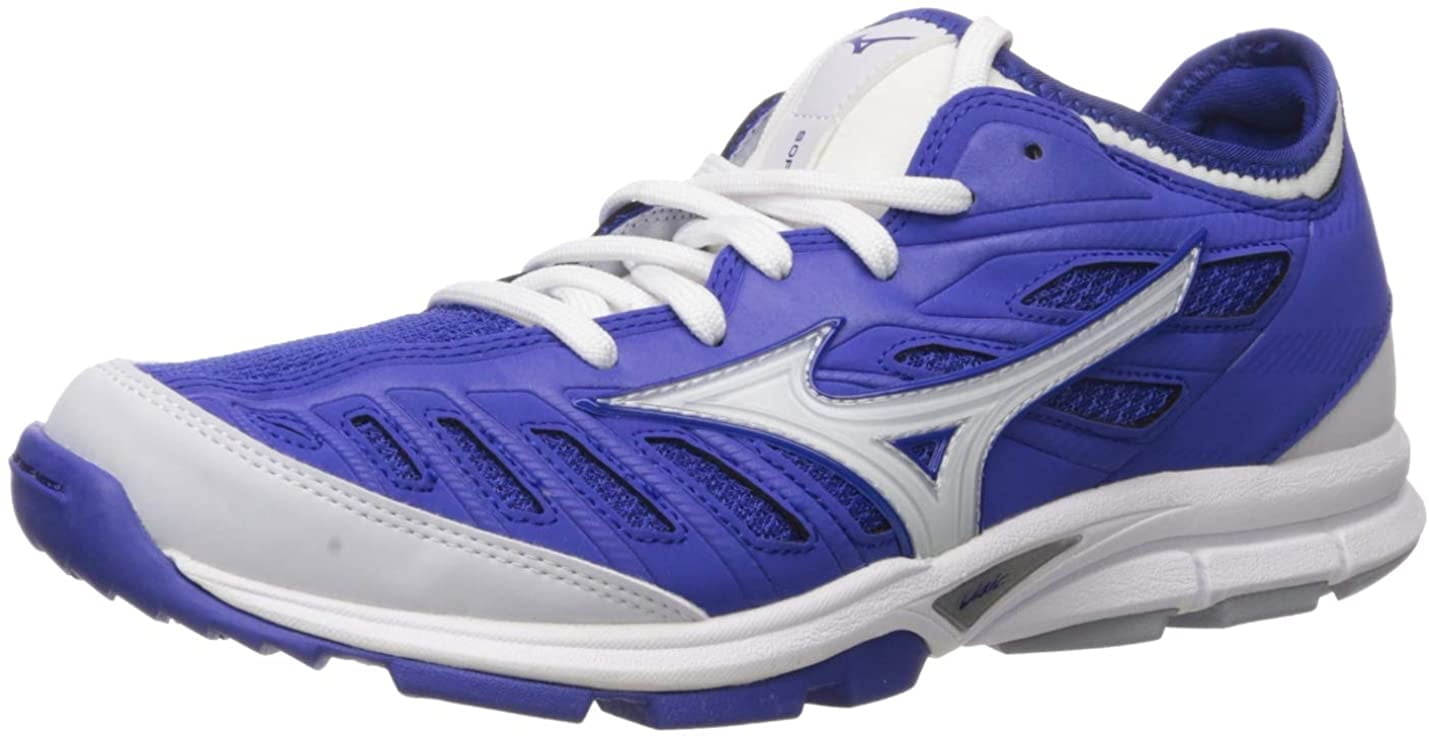 New Mens Mizuno Baseball Player's Trainer 2 Turf Shoes Blue White Sz 12 M 