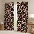 thumbnail image 2 of Castle Fairy Leopard Print Black Out Curtains,Black Brown Curtains Pack of 2 (42x63 Each), 2 of 6