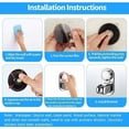 thumbnail image 4 of Hongchun Large Adsorbability Suction Cup Shower Holder, 5 Adjustable Angle Modes, Wall Mount Hand Shower Holder, White, 4 of 5