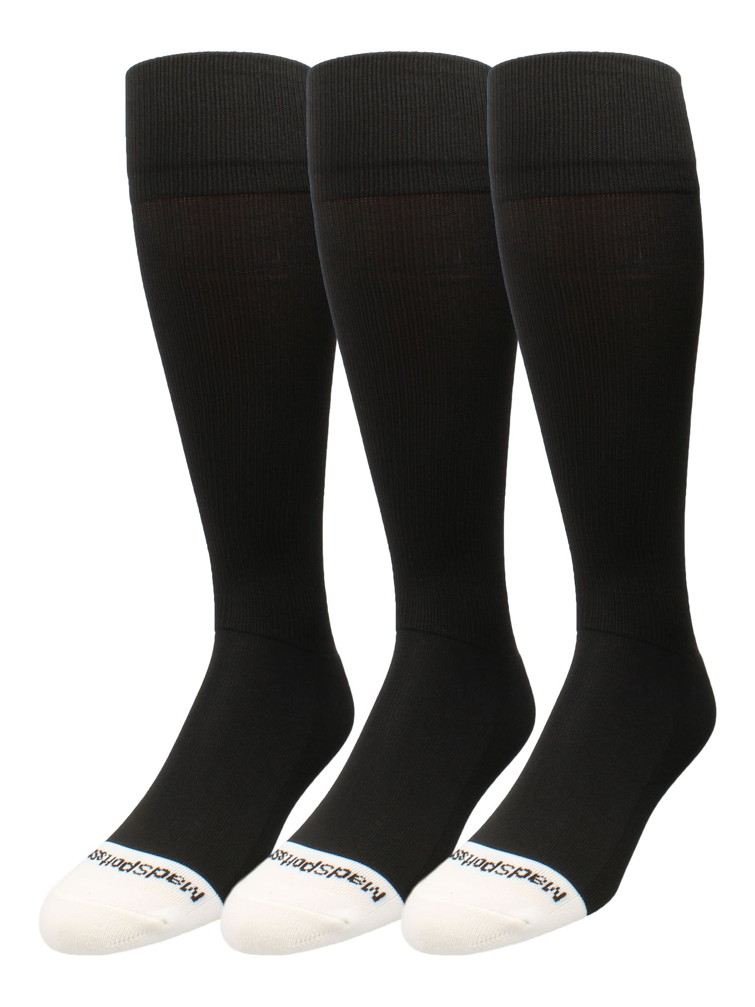 Pro Line Over the Calf Volleyball Socks (Black 3 Pack, Large)