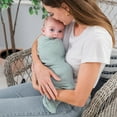 thumbnail image 4 of Comfy Cubs 2 Pack Muslin Swaddle Blankets - Receiving Blanket, Wrap for Boys & Girls (Pacific Blue and Fern), 4 of 5