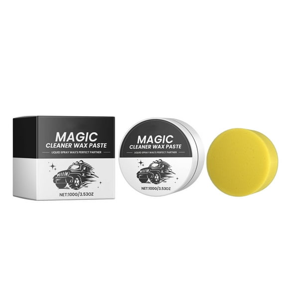 Car Wax Polish Ceramic Coating Wax Extra Gloss Sealant Polishing Long Lasting Shine Hydrophobic for Cars, Trucks, SUVs, RVs with Applicator Pad, 3.5oz/100g