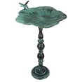 thumbnail image 1 of 25 Inch Rustic Metal Bird Bath Outdoor Garden Verdigris Water Basin Yard Decor, 1 of 4