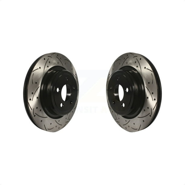 Rear Coated Drilled Slotted Disc Brake Rotors Pair For Dodge Charger Magnum KD100135 Walmart.ca