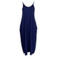 thumbnail image 2 of Vestido maxi Sunnimix sin Mangas cuello en V con bolsillos Azul S M, 2 of 8