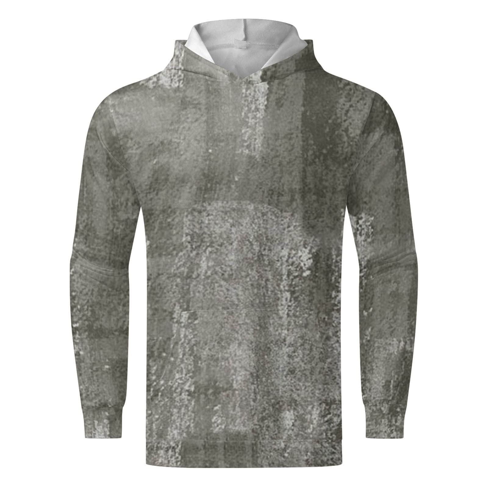 PERZOE Men Hoodie Drawstring Hooded Sweat Absorption Windproof 3D Digital  Printing Long Sleeve Male Hoodie Outdoor Clothing 