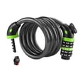 thumbnail image 1 of Candado de cable con contraseña y combinación para bicicletas, motocicletas y niños. Verde, 1 of 6
