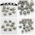 thumbnail image 2 of U8MO 100 Silver Tone Metallic Acrylic Skull Big Hole Pony Beads Craft DIY-2# 12X7mm, 2 of 9