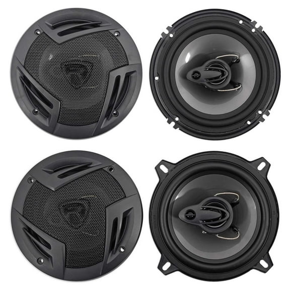(2) Rockville RV6.3A 6.5" 750w 3-Way Car Speakers (2) 5.25" 600w 3-Way Speakers