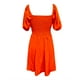 thumbnail image 5 of Vestido plisado con cuello cuadrado y mangas abullonadas para mujer - Vestido mini informal de verano en color liso - S-XXL, 5 of 5