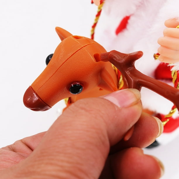 Limited Time Deal Iumwxz Musical and Light Up Reindeer Pulling