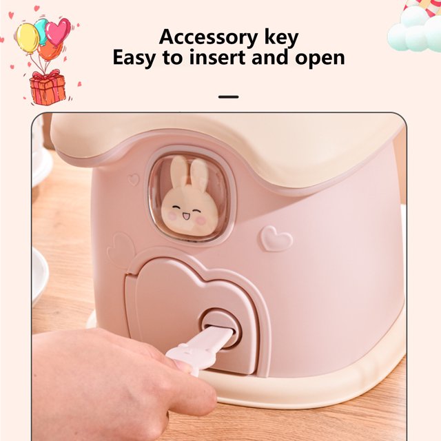 Hucha Kawaii, caja para billetes, tarro para guardar monedas con cerradura, decoración del hogar D Ndcxsfigh Libre de BPA