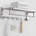 thumbnail image 1 of Toallero para Baño, Toallero con Barra de Toalla y 5 Ganchos para Baño/Cocina, Estante de Baño de Acero Inoxidable Montado en La Pared,Accesorios de Baño, 1 of 7