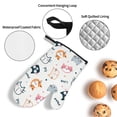 thumbnail image 4 of LAKIMCT Cartoon Cat Face Pattern Oven Mitts and Pot Holders Sets Non-Slip Potholders Heat Resistant Oven Gloves for Kitchen Baking Cooking BBQ, 4-Piece Set, 4 of 9