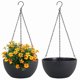 thumbnail image 5 of 2 Macetas Colgantes Grandes para Plantas de Interior y Exterior con Orificios Drenaje Cadena, Redondas, 5 of 6