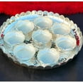 thumbnail image 2 of german silver flower plate with flower bowl set for pooja/ snacks/ fruits/ gift item, 2 of 3