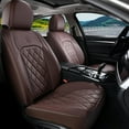thumbnail image 3 of Coverado Front and Back Car Seat Covers Full Set, Waterproof Faux Leather Seat Protectors, Auto Interior Accessories Universal Fit Most Cars SUVs Pickup Trucks, Coffee, 3 of 11
