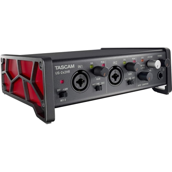 Interfaz de Audio Tascam US-2x2HR 2 Micrófonos 2 Entradas/2 Salidas USB