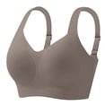 thumbnail image 4 of BWASD Jelly Bra Breathable No Underwire Seamless Comfortable Wireless Push Up Full Coverage Support Lift Bralette Brown M Everyday No Show Bra, 4 of 4