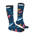 thumbnail image 3 of Fotbe Ocean Floor Animals print Women's Men's Novelty Crew Socks Cotton Socks Knee High Socks for Walking,Running,Nurses,Pregnancy, 3 of 8